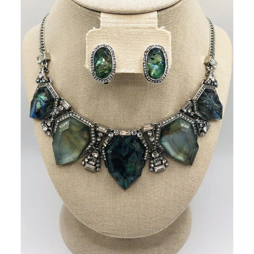 Chloe + Isabel Northern Lights Statement Necklace-Signed &Earrings!